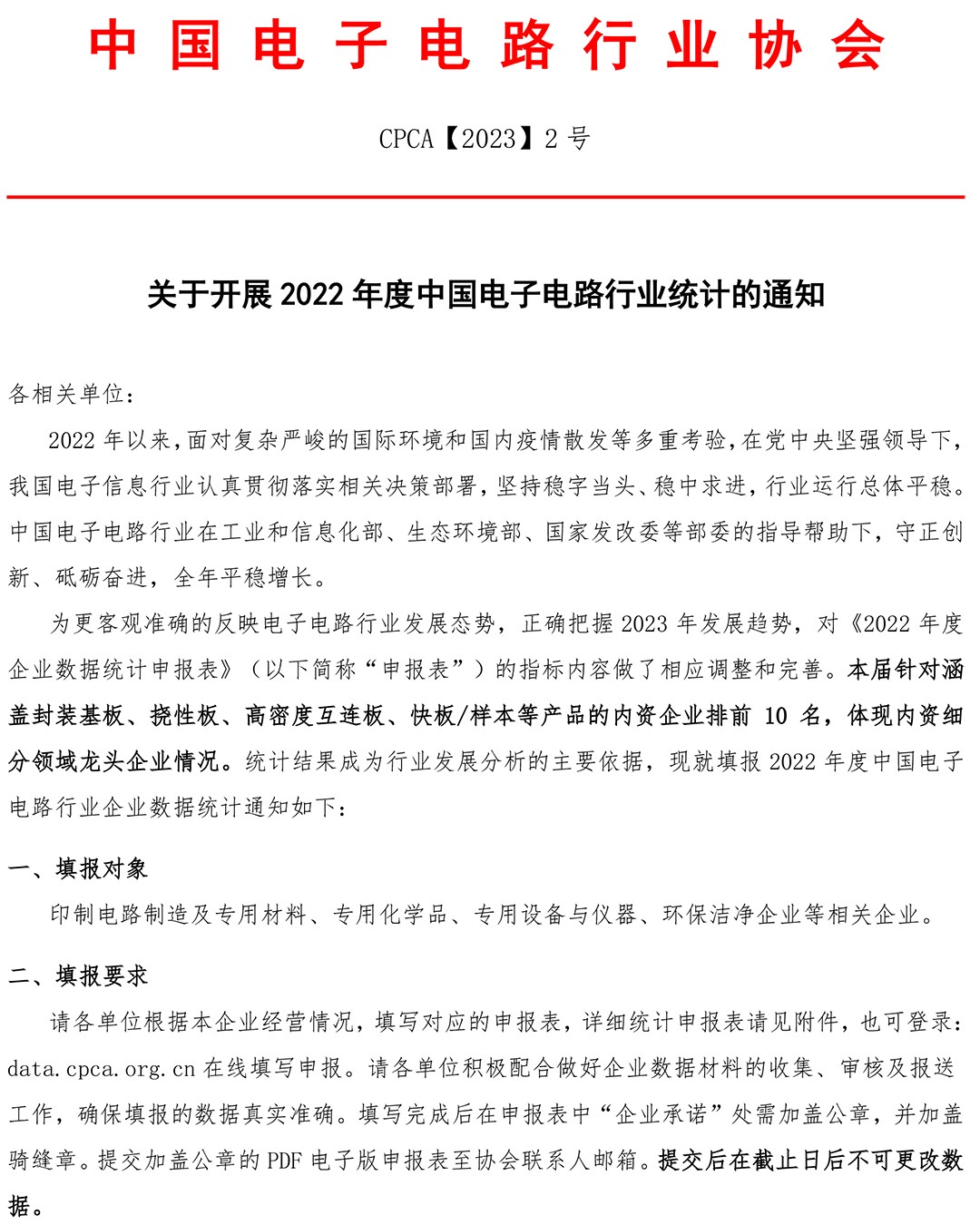 关于开展2022年中国电子电路行业统计通知-1.jpg